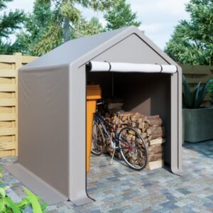 6x6 ft Outdoor Storage Shelter Shed