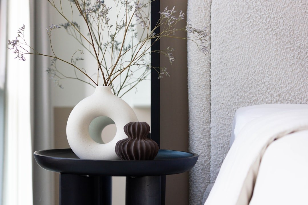 Home decor accessories and vases styling
